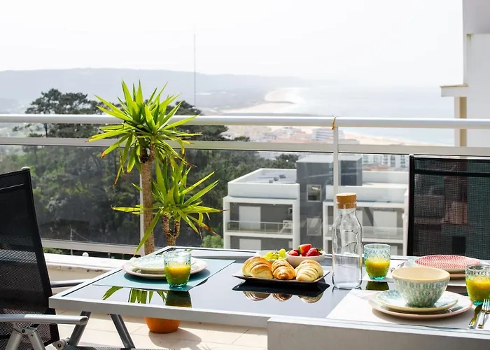 Sky Terrace - Sea Views & Bbq By Silver Prop 아파트 나자레